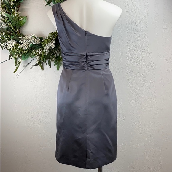David’s Bridal Silver Bridesmaid Dress, semiformal - Picture 4 of 7